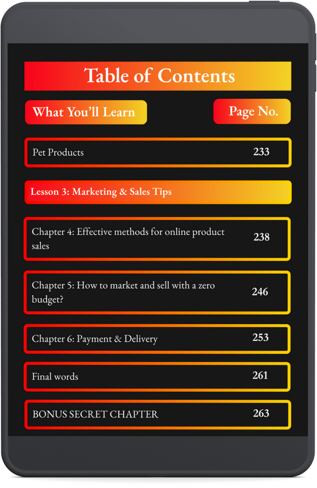 Table of content end